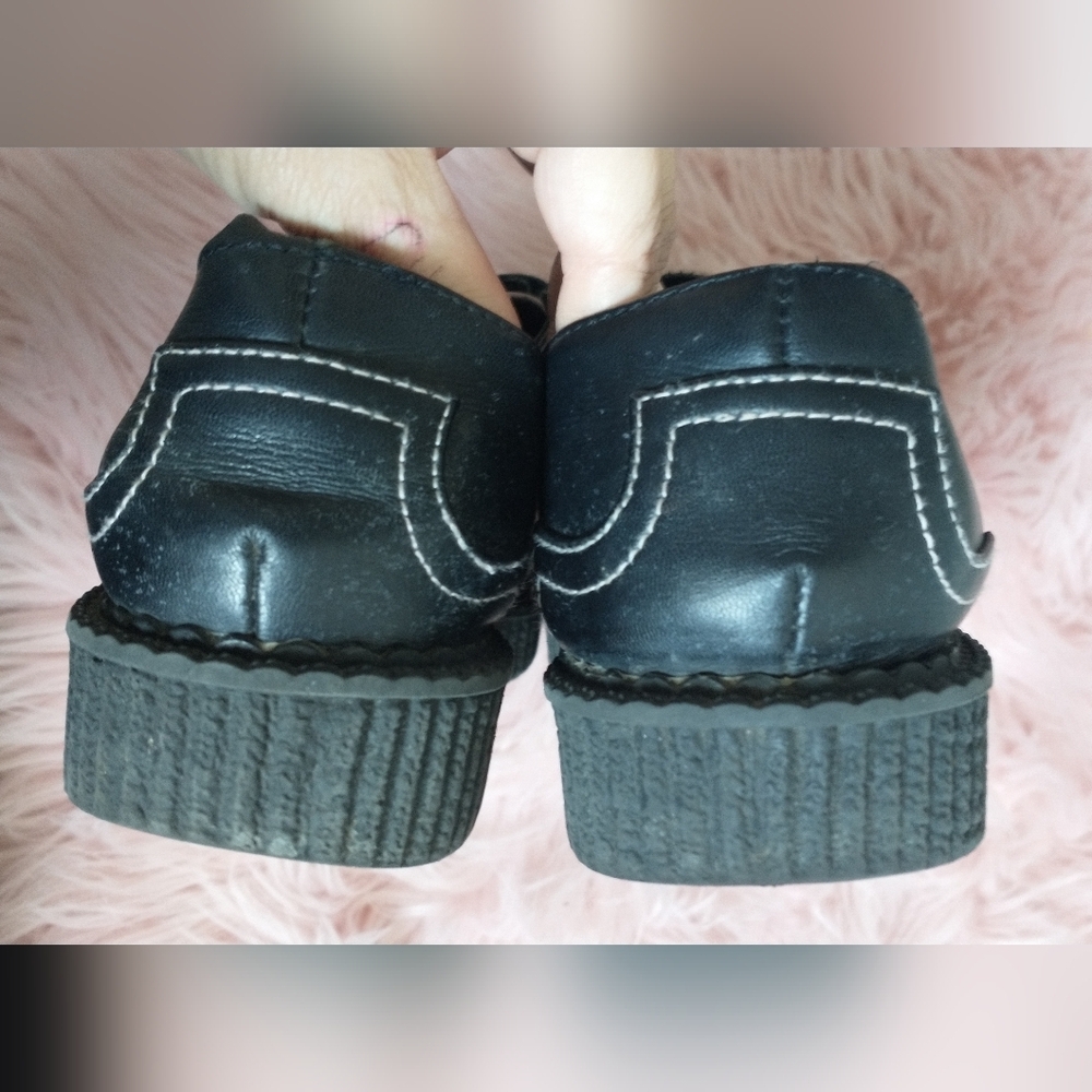 T.U.K Y2K Platform Western Stylish Black and Pink Women's Shoes 6 - Picture 10 of 13